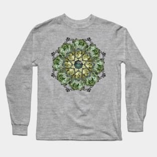 spooky flowers mandala Long Sleeve T-Shirt